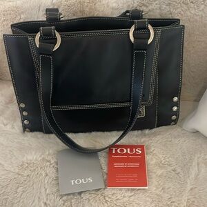 Auténtica Tous leather Stylish Black Women's Bag